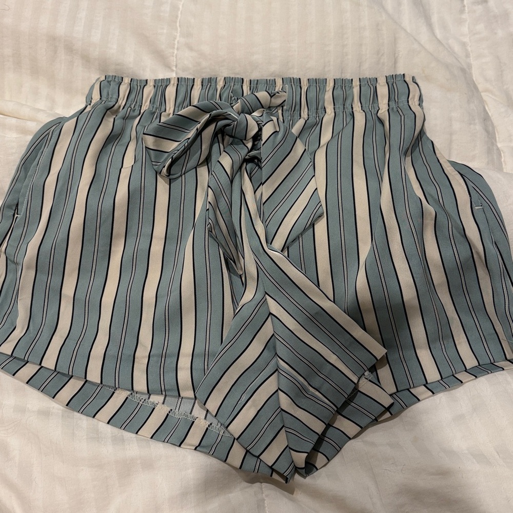 H&M Striped Shorts with Bow Tie